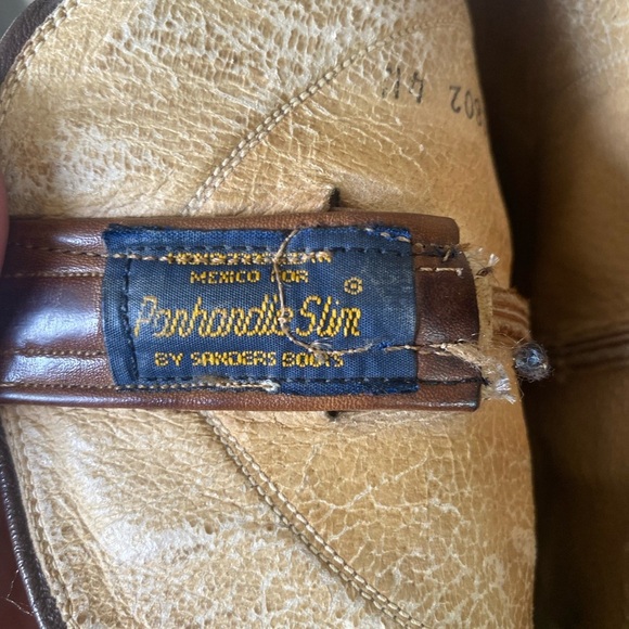 Panhandle Slim by Sanders Men's Western Boots
9.5E | Brown Leather Cowboy Boots - Picture 10 of 10